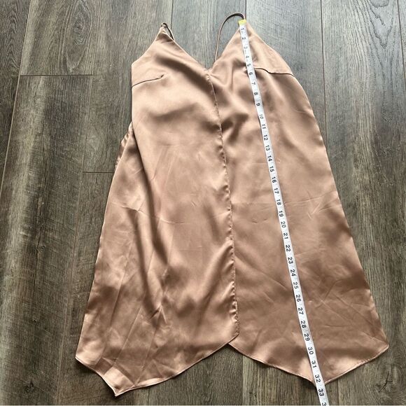 NWT Urban Outfitters Satin Tie Back Slip Dress Bronze Size Small - Picture 15 of 16